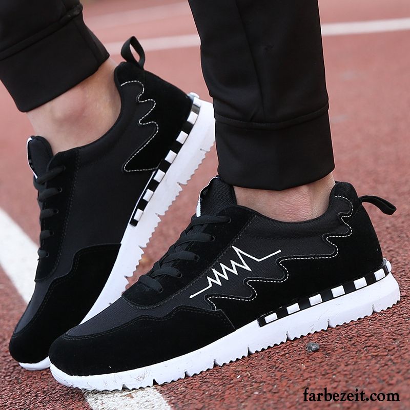 Wildlederschuhe Herren Schwarz Sportschuhe Skaterschuhe Laufschuhe Casual Trend Schüler Feder Neue Günstig