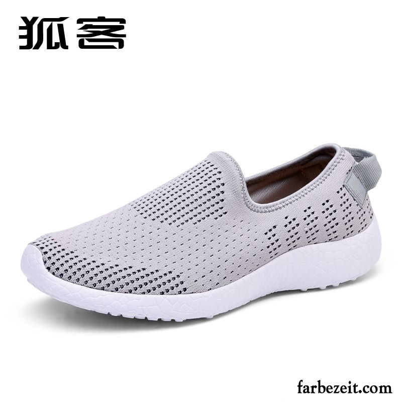 Winterschuhe Herren Gitter Casual Sommer Schuhe Fliegenschnur Skaterschuhe Feder Licht Sportschuhe Trend Billig