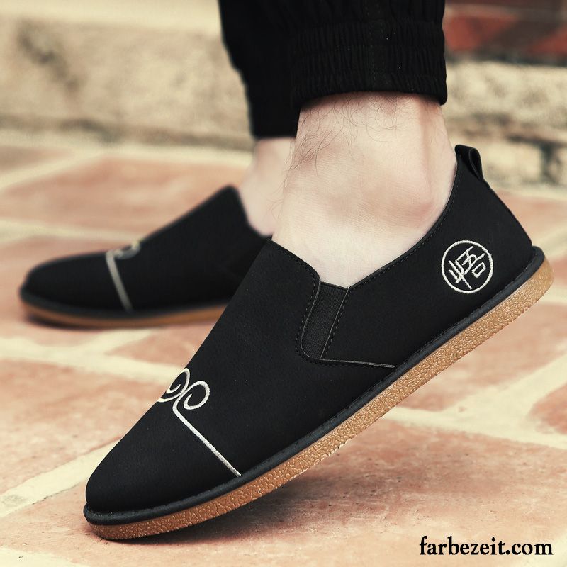 Hausschuhe Winter Herren Halbschuhe Trend Casual Retro Faul Leder Skaterschuhe Slip-on Kaufen