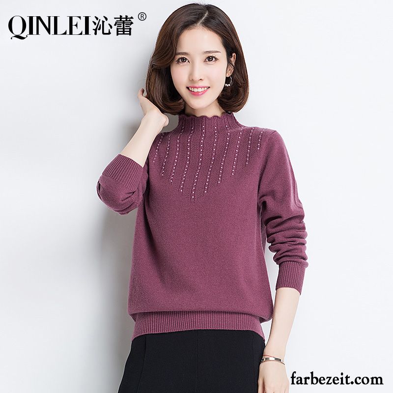 Pullover Damen Winter Herbst Stricken Wollpullover Neu Diamant